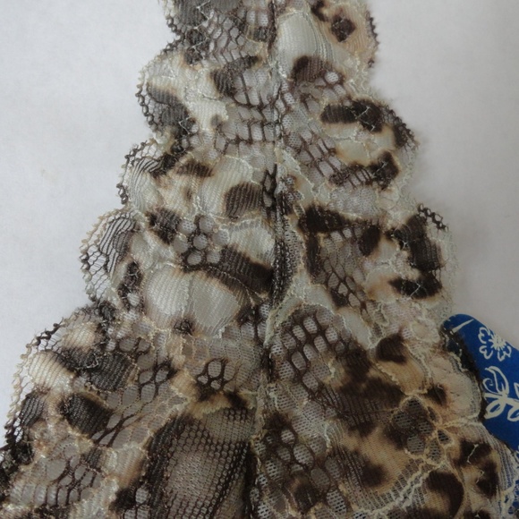 Free People Halter Bra Leopard Print Floral Brown - Picture 6 of 6